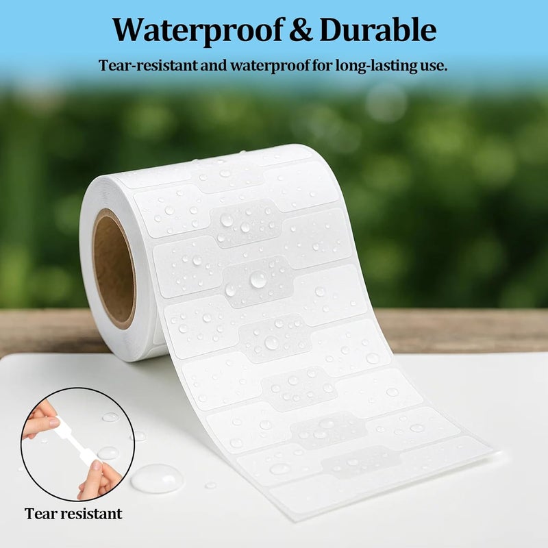 Bolsdoic 1000 PCS Jewelry Price Tags Stickers, Rectangular Self Adhesive Indentification Tags, Blank Waterproof Price Labels, Removable Residue-Free Labels for Display, Craft Shows of Necklace, Earring, Ring - Image 3